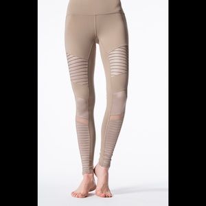 Tan Alo Yoga Motto Leggings